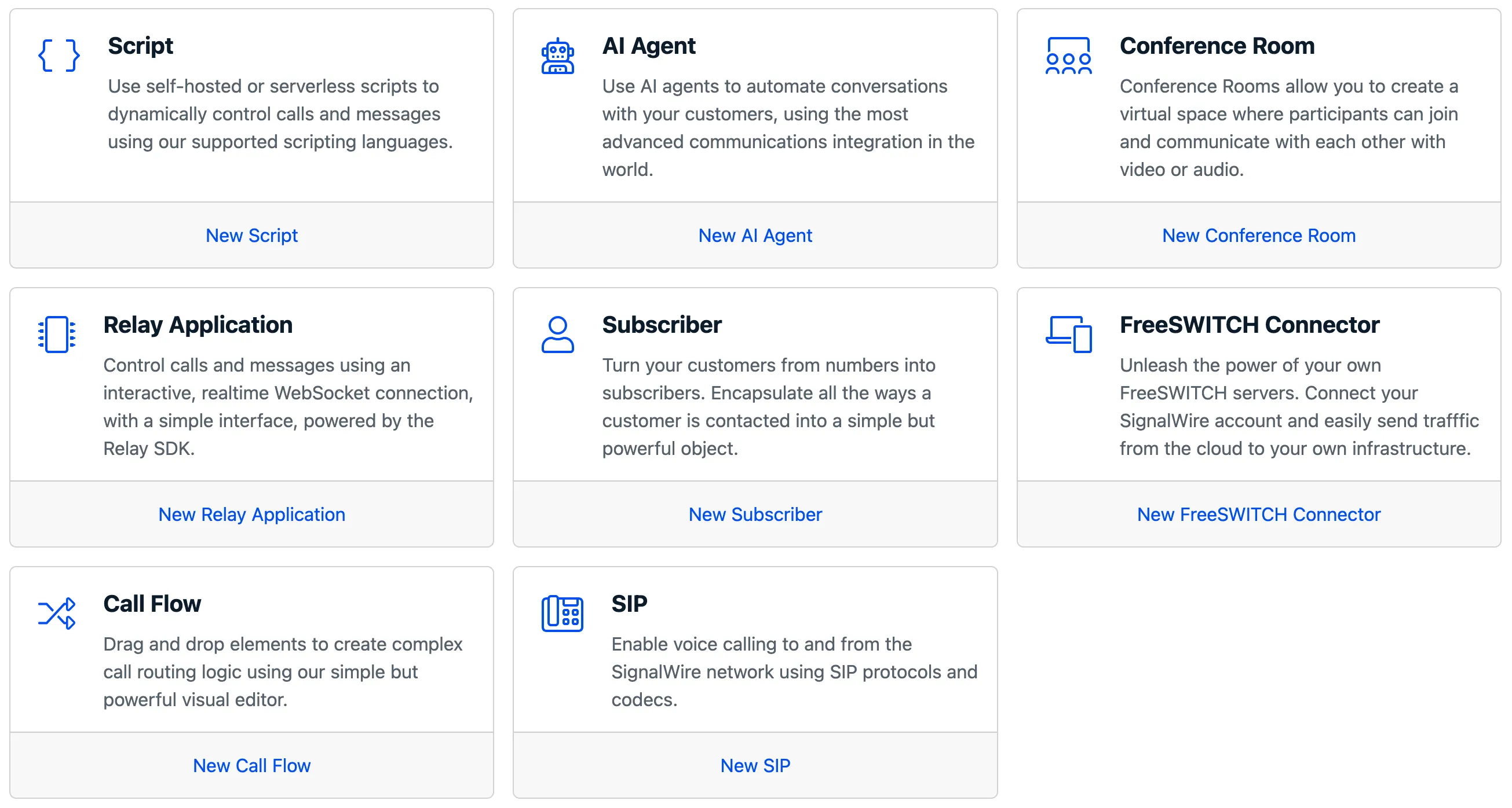 Select a Resource in the Signalwire Dashboard.